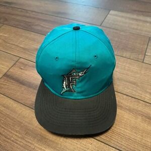 Vintage Florida marlins mlb‎ blue and black snapback hat